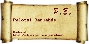Palotai Barnabás névjegykártya